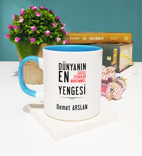 Yenge Tasarımlı Kişiye Özel Yenge Kupa Bardak Mavi