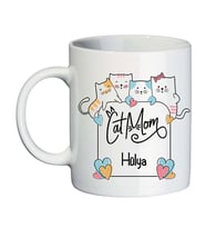 Kedi Seven ve Besleyen Bayana Cat Mom İsimli Hediyelik Kupa Bardak