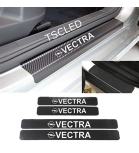 Opel Vectra Karbon Kapı Eşiği Koruma Sticker Yapıştırma (4 Adet)