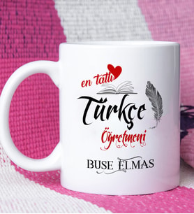 Mesajlı Türkçe Öğretmeni Kupa Bardak