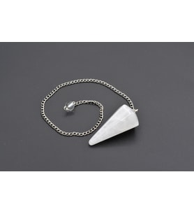 HAKİKİ DOĞAL KRİSTAL KUVARS PANDÜL SARKAÇ (Beyaz - Beyaz)