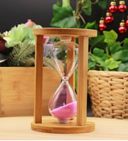 Ahşap Kum Saati 15 DAKİKA Pembe