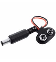 1 Adet - Arduino Uyumlu Jaklı 9V Pil Bağlantı Kablosu 9 Volt Pil Başlığı Jack Battery Connector
