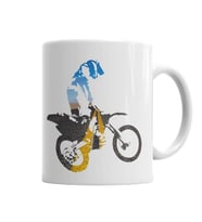 Motocross Motorsiklet Kupa Bardak Porselen