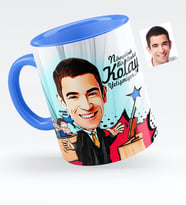 BK Gift Kişiye Özel Bay Avukat Karikatürlü Mavi Kupa Bardak  3