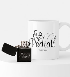 BK Gift Kişiye Özel Pediatr Çakmak ve Kupa Seti