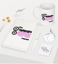 BK Gift Kişiye Özel Mühendis Anne Beyaz Defter Kalem Kupa Ayna Seti (Model 1)