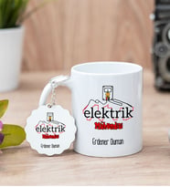 Elektrik Mühendisi Beyaz Kupa Bardak Ve Anahtarlık Set