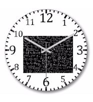 E=mc2  Formül Matematik Formülü Duvar Saati Bombeli Gercek Cam