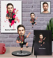 Kişiye Özel Sporcu Karikatürlü 5 li Hediye Seti Bay-9