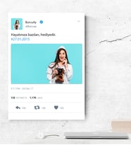 BK Gift Kişiye Özel Twitter Kanvas Tablo 50x70