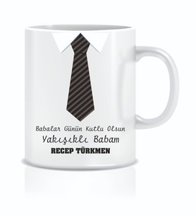 Yakışıklı Babam Babalar Günü Kişiye Özel Kupa Bardak