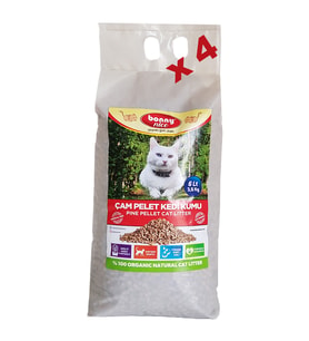 Bonny Nice Organik Çam Pelet Kedi Kumu 3.6 kg 6 l x 4 Paket