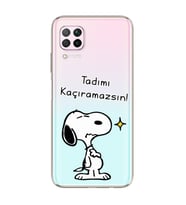 Snoopy Tasarımlı Süper Şeffaf Silikon Telefon Kılıfı Huawei P40 Lite