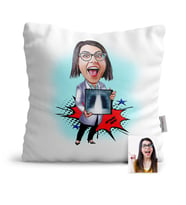 BK Gift Kişiye Özel Bayan Radyolojist Karikatür  Yastık  1