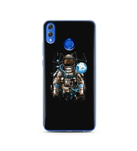 Uzay Astronot Tasarım Süper Şeffaf Silikon Telefon Kılıfı Huawei Honor 8X 