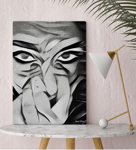 BK Gift Kişiye Özel Soyut Kanvas Tablo 30x50cm 1
