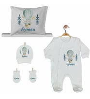 Pia Baby GL 2013 İsme Özel Balonlu Yastık Tulum Set