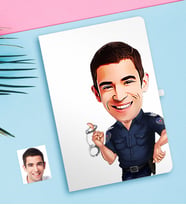 BK Gift Kişiye Özel Bay Polis Karikatürlü Defter-2