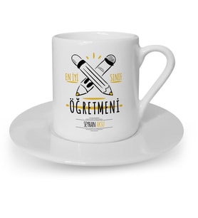 BK Gift Kişiye Özel En İyi Sınıf Öğretmeni Türk Kahvesi Fincanı  5