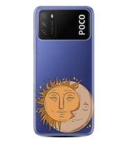 Kılıfland Xiaomi Poco M3 Kılıf Silikon Resimli Kapak Moon And Sun Stok 598