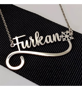 Kişiye Özel Tasarım Kartanesi Bayan Gümüş Kolye 6018600684678