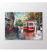 Arty Tablo Suluboya Tramvay Tablo (Karışık)