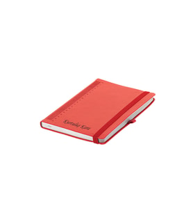 Termoderi Kapak Cetvelli Defter ( 13 x 21 cm ) (Kırmızı)