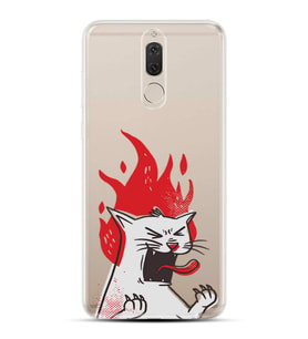 Kılıfland Huawei Mate 10 Lite Kılıf Silikon Resimli Kapak Raging Cat Stok 62