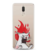 Kılıfland Huawei Mate 10 Lite Kılıf Silikon Resimli Kapak Raging Cat Stok 62