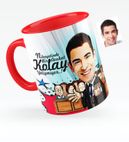 BK Gift Kişiye Özel Bay Avukat Karikatürlü Kırmızı Kupa Bardak  2