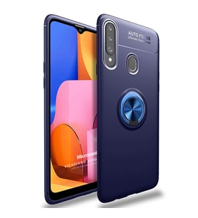 Microsonic Samsung Galaxy A20s Kılıf Kickstand Ring Holder Lacivert