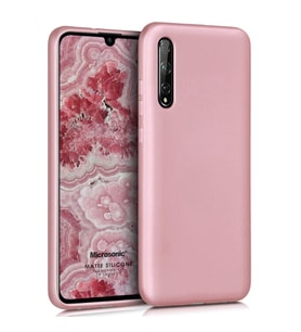 Microsonic Matte Silicone Huawei P Smart S Kılıf Rose Gold