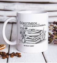 BK Gift Kişiye Özel Öğretmen Beyaz Kupa Bardak -1