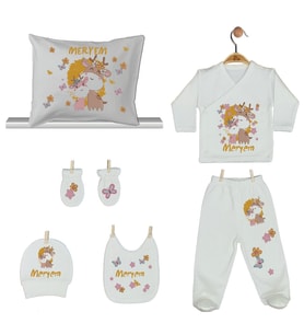 Pia Baby Gl 1933-08 İsme Özel Yastık Zıbın Set