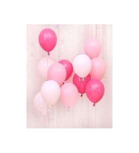 30 Adet Fuşya Şeker Pembe Beyaz Karışık Balon ( Balonlar Sönüktür)