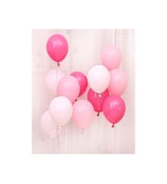 30 Adet Fuşya Şeker Pembe Beyaz Karışık Balon ( Balonlar Sönüktür)