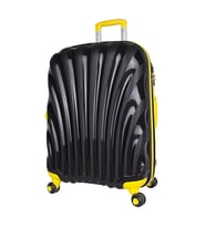 Bagacar Shell Silikon Kırılmaz Orta Boy Valiz Siyah Sarı