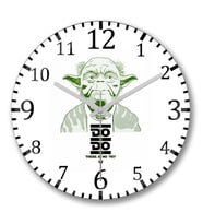 Star Wars Do or Do Not Duvar Saati Bombeli Gercek Cam