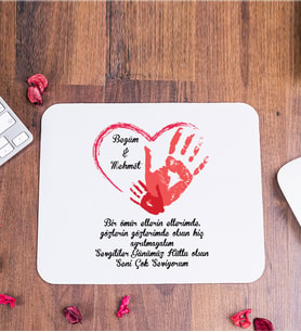Sevgililer Günü Hediyesi Mesajlı İsme Özel Mouse Pad