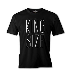 King Size Siyah Erkek Tshirt