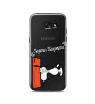 Snoopy Tasarımlı Süper Şeffaf Silikon Telefon Kılıfı Samsung A5 (2015)