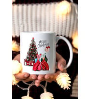 Yeni Yıl Merry Christmas Baskılı Kupa Bardak / Mug