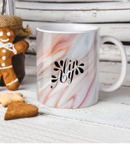 BK Gift Kişiye Özel Mermer Desenli Kupa Bardak  2