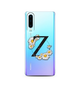 Papatya Harf Tasarım Süper Şeffaf Silikon Telefon Kılıfı Huawei P30   Z-Harfi
