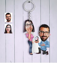 BK Gift Kişiye Özel Evlilik Teklifi Karikatür Anahtarlık
