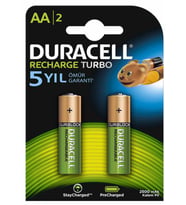 Duracell 2500 mAh Şarj Edilebilir AA Kalem Pil 2'li Paket (Karışık)