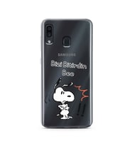 Snoopy Tasarımlı Süper Şeffaf Silikon Telefon Kılıfı Samsung A30