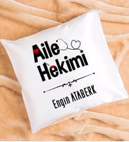 Aile Hekimi Tasarımlı Hediye Aile Hekimi Yastık