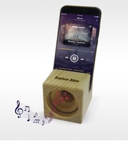 BK Gift Kişiye Özel İsimli Ahşap Telefon Standı ve Ses Yükseltici Amplifikatör